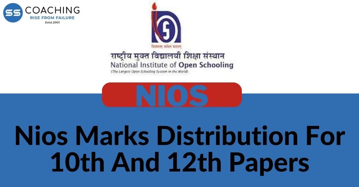 Nios marks distribution for 10th and 12th papers